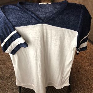 Pink rose baseball tee